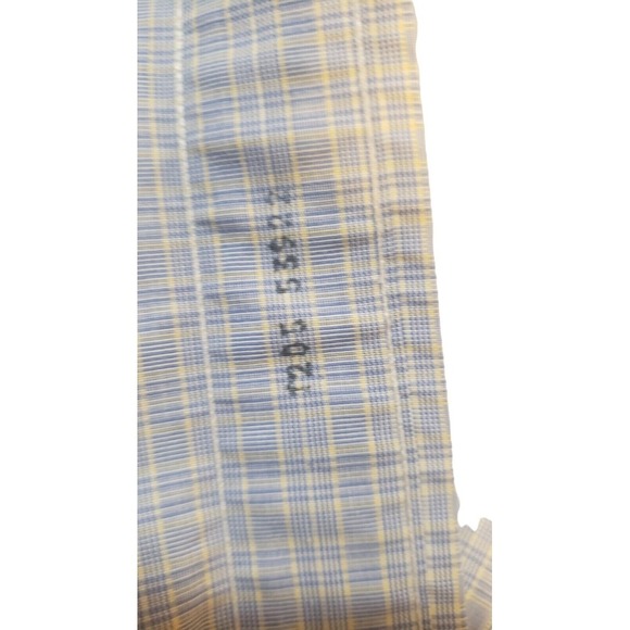Brooks Brothers Mens Traditional Fit Button Front Shirt 16- 34 Blue Yellow Plaid - Picture 16 of 16